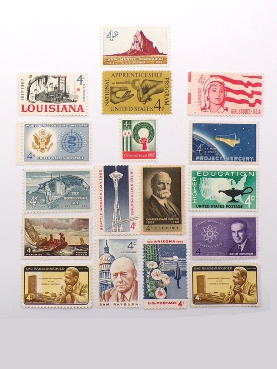 United States Postal Service Other - 1962 United States Commemorative Stamp Year Set